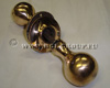 Antique Victorian brass oval door handle